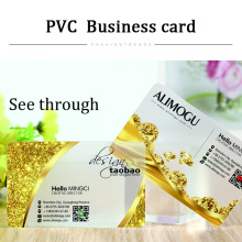 Luxury PVC transparent business name card printing